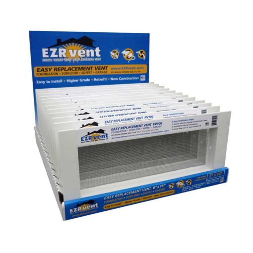 Foundation And Garage Easy Replacement Vent 5×14 Inch Galvanized Mesh Ezrvent Fv100 8h Ezrvent 